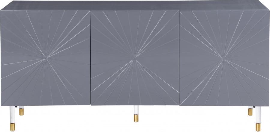 Starburst Sideboard-Buffet In Grey Lacquer - 317 | Meridian