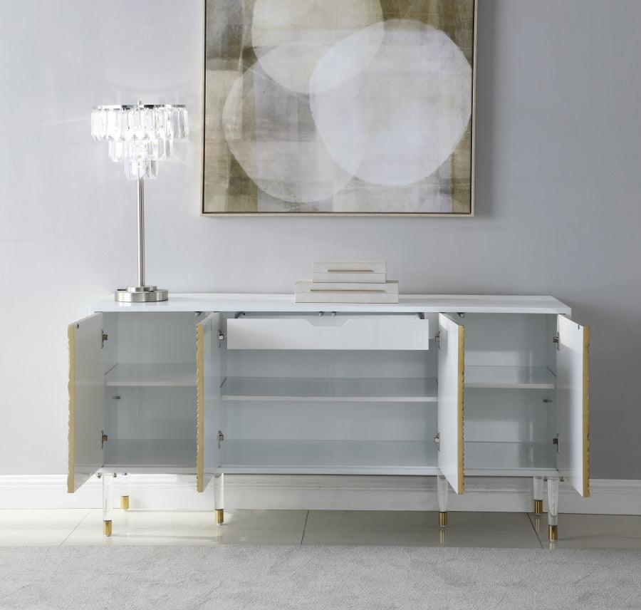 Bellissimo Sideboard-Buffet In White Lacquer - 321 | Meridian