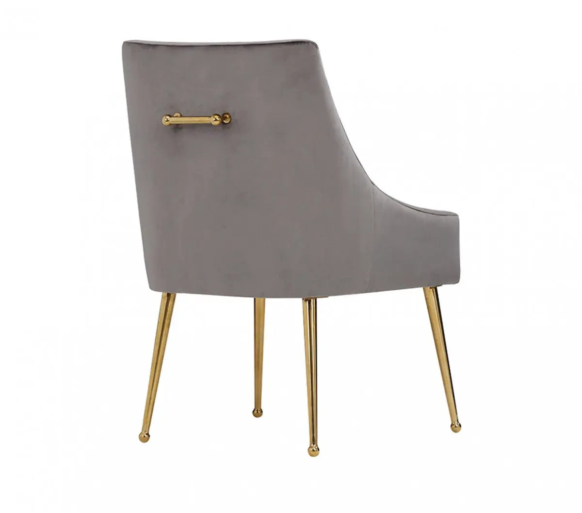 Modrest Castana Modern Grey Velvet & Gold Dining Chair (Set Of 2) Vgrh-Rhs-Dc-101-Gry