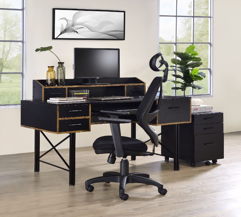 Safea Computer Desk 92804 Black Finish | Acme