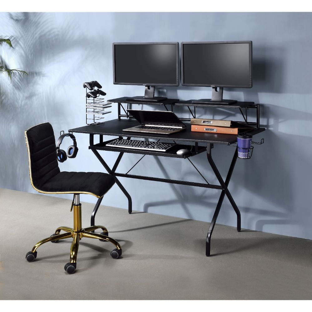 Hartman Gaming Desk 92870 Black Finish | Acme