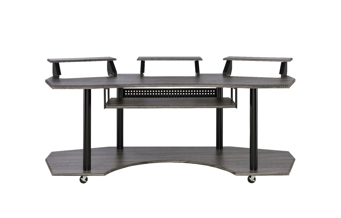 Eleazar 83" Music Studio Desk 92895 Black Oak Finish | Acme