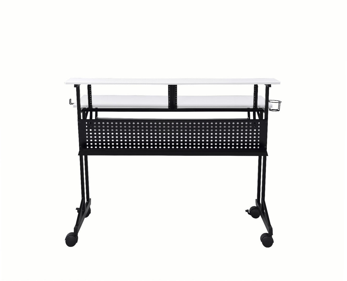 Suitor Music Recording Studio Desk 92902 White & Black Finish | Acme