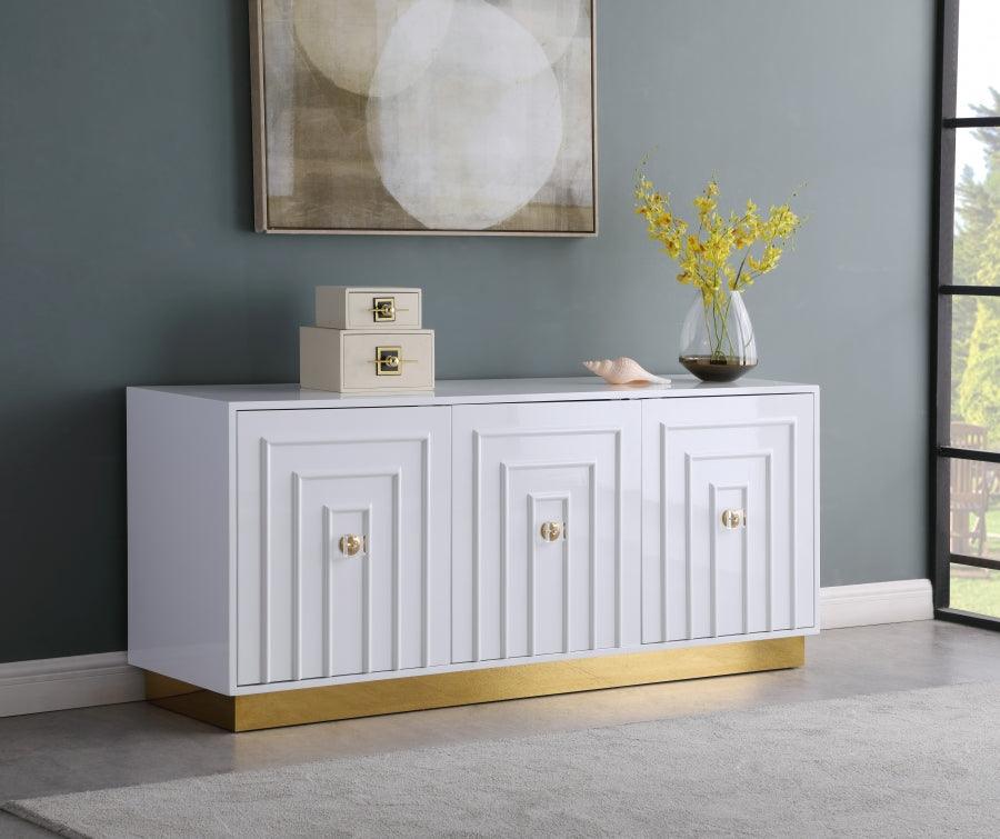 Cosmopolitan Sideboard-Buffet In White Lacquer - 340 | Meridian