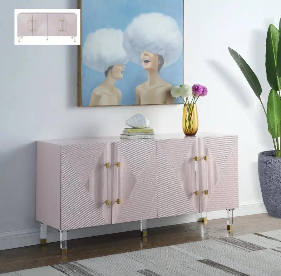 Anastasia Sideboard / Buffet In Pink Lacquer | Meridian