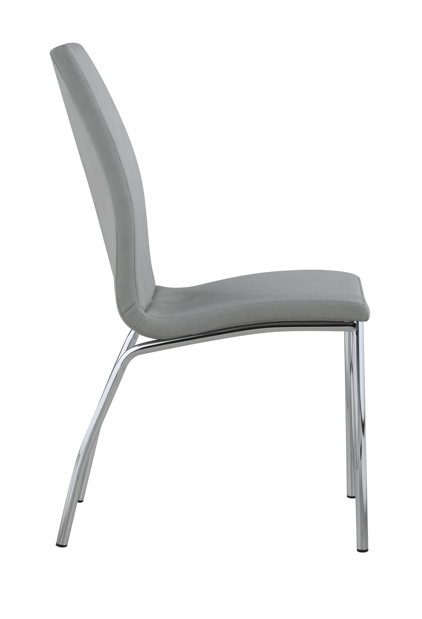 Contemporary Curved Back Side Chair - 4 per box | Chintaly - BECKY-SC-GRY