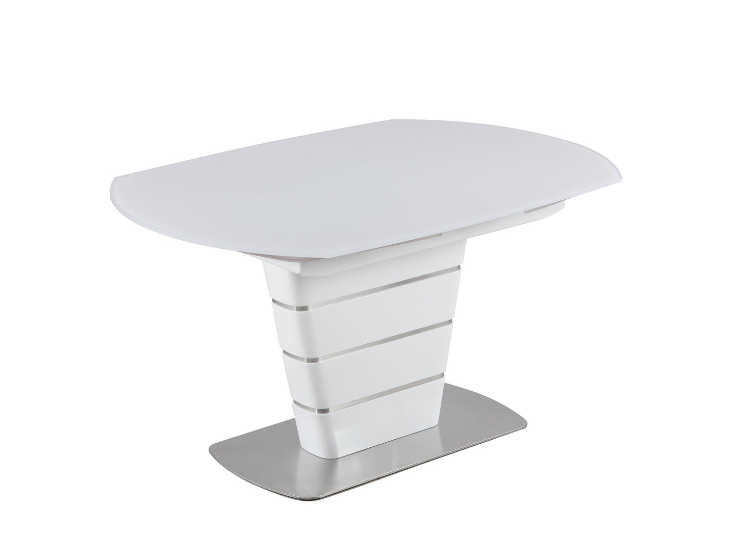 Contemporary White Motion-Extendable Dining Table | Chintaly - CHARLOTTE-DT