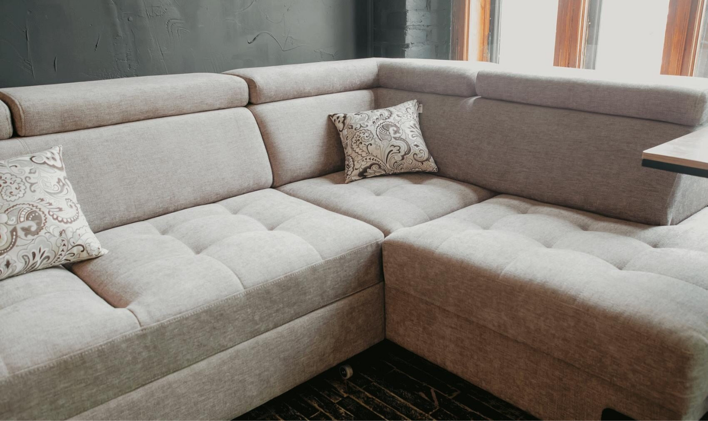 ESF Furniture Garda 3-Seater L-Shaped Sectional Sleeper Sofa with Chaise