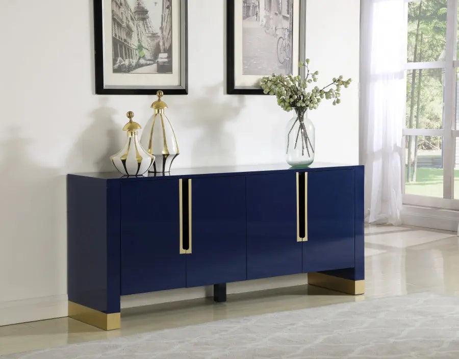 Florence Sideboard / Buffet In Navy Blue Finish | Meridian
