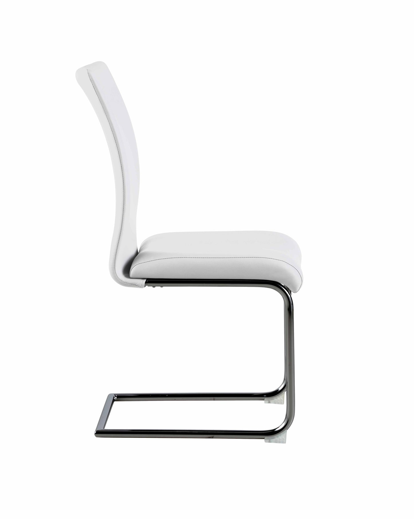 Contemporary Contour Back Cantilever Side Chair - 4 per box | Chintaly - JANE-SC-BKC-WHT