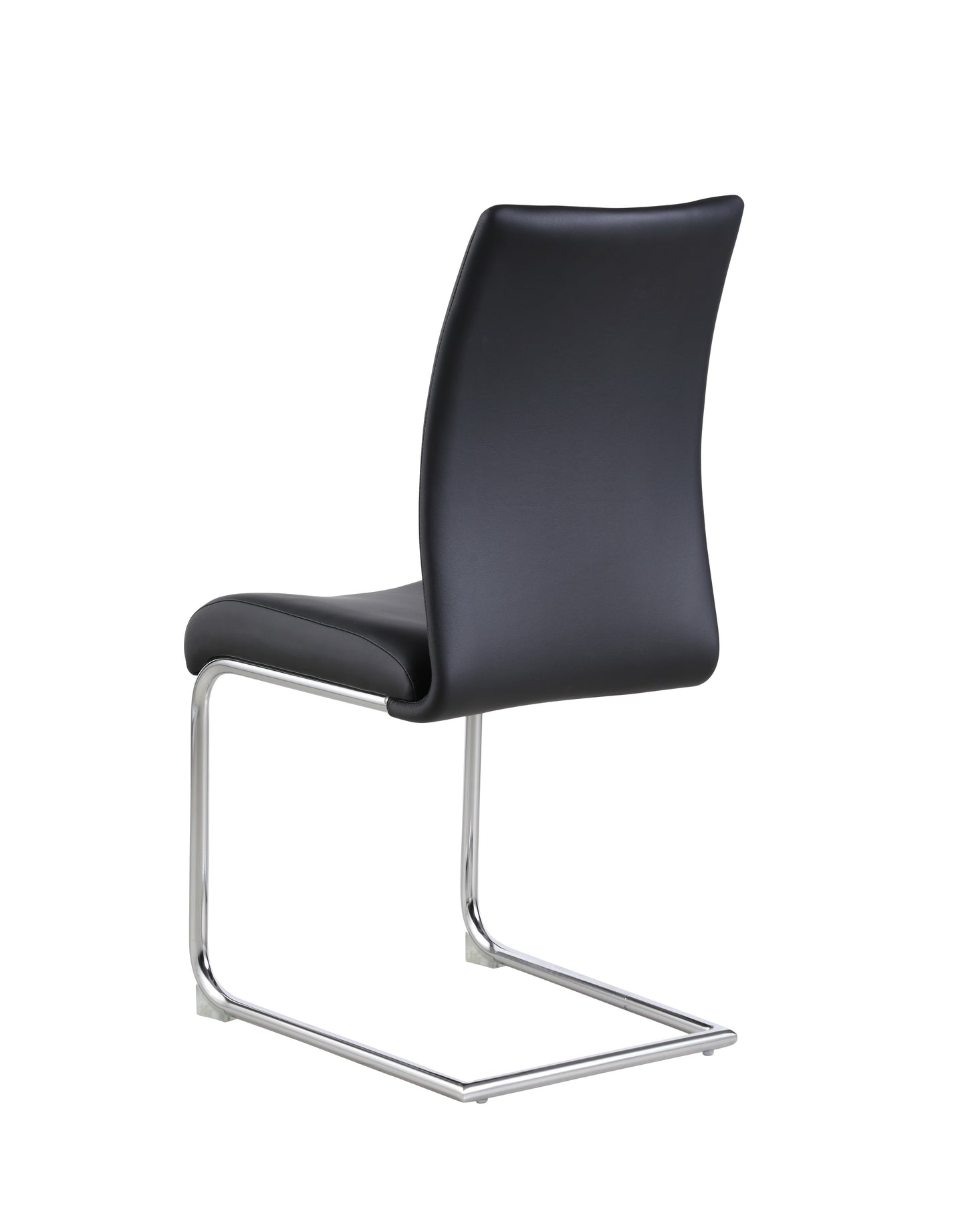 Contemporary Contour Back Cantilever Side Chair - 4 per box | Chintaly - JANE-SC-BLK