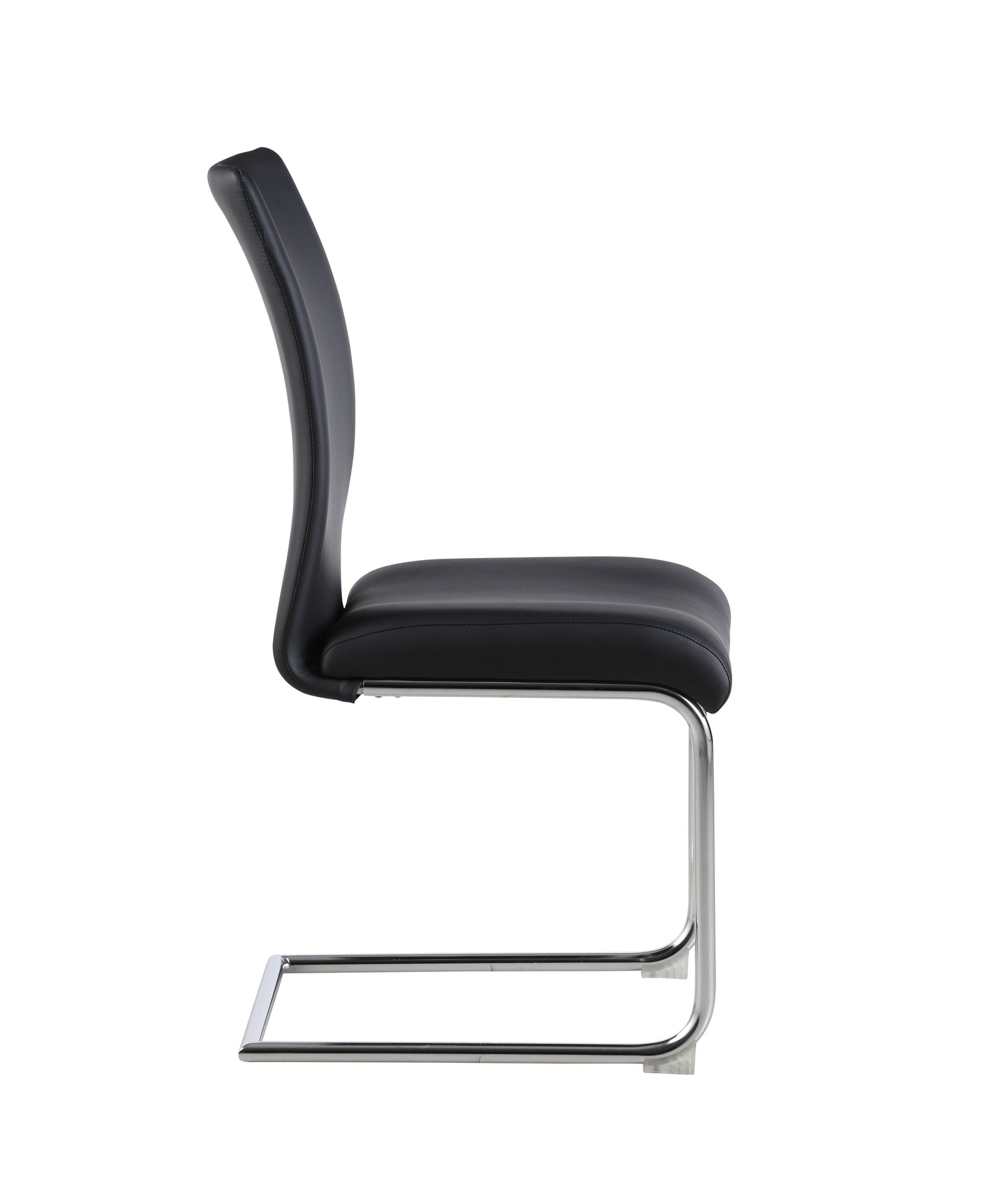Contemporary Contour Back Cantilever Side Chair - 4 per box | Chintaly - JANE-SC-BLK