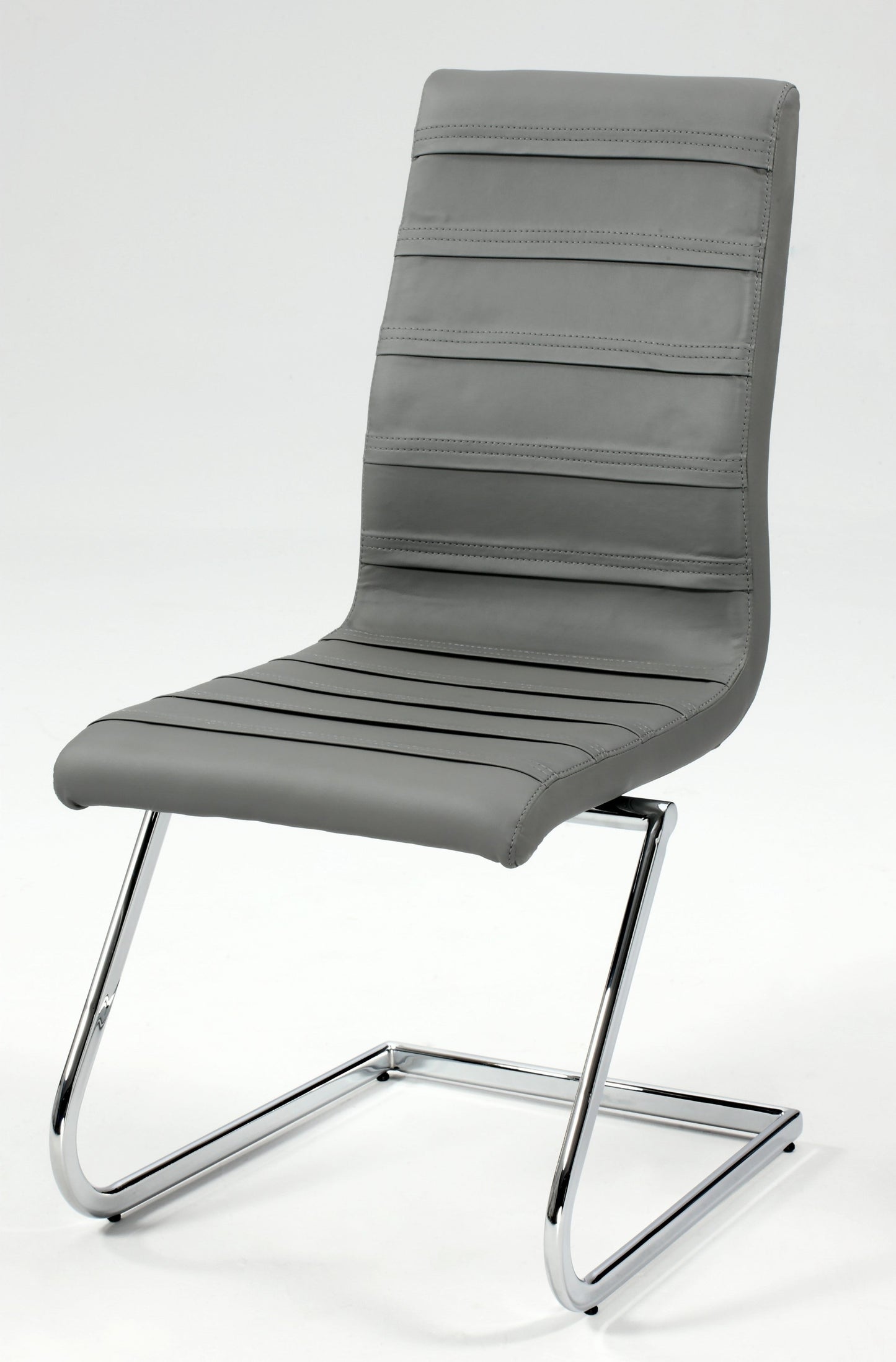 Contemporary Cantilever Side Chair w/ Double Stitching - 2 per box | Chintaly - JANET-SC