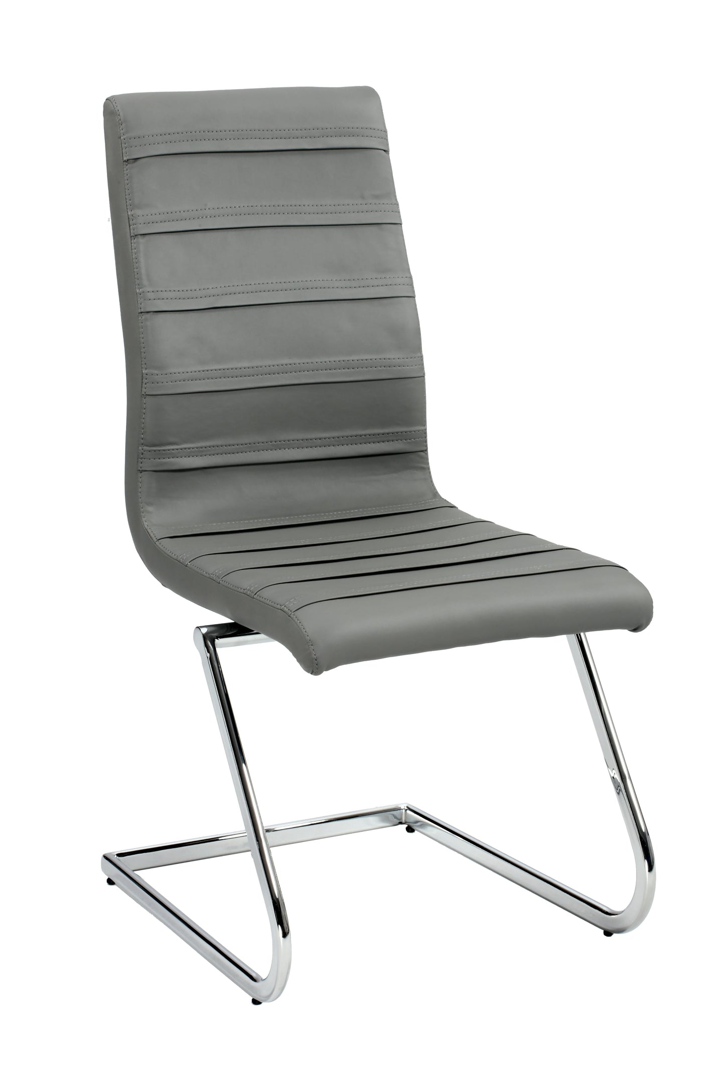 Contemporary Cantilever Side Chair w/ Double Stitching - 2 per box | Chintaly - JANET-SC