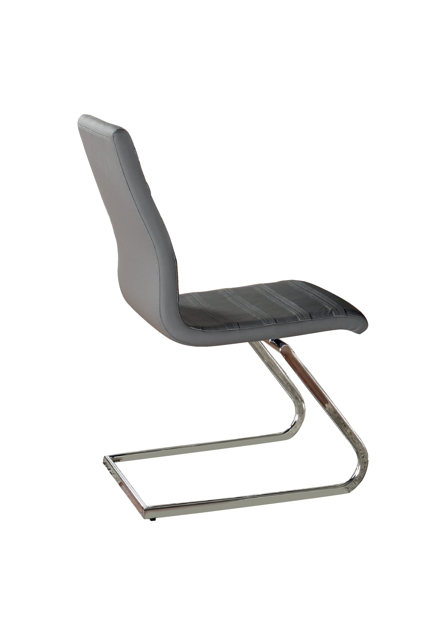Contemporary Cantilever Side Chair w/ Double Stitching - 2 per box | Chintaly - JANET-SC