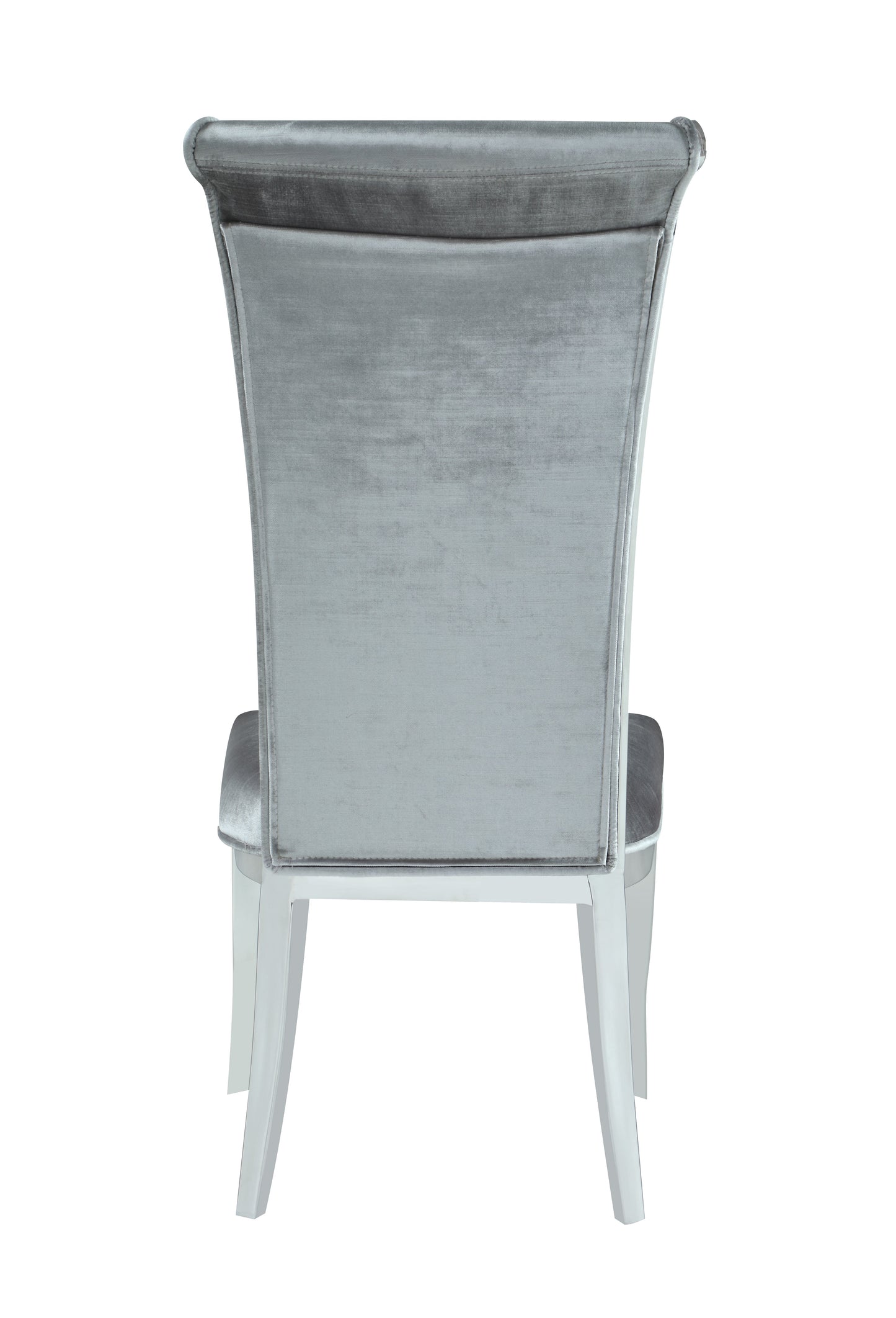Contemporary High-Back Side Chair - 2 per box | Chintaly - JOY-SC-GRY-FAB