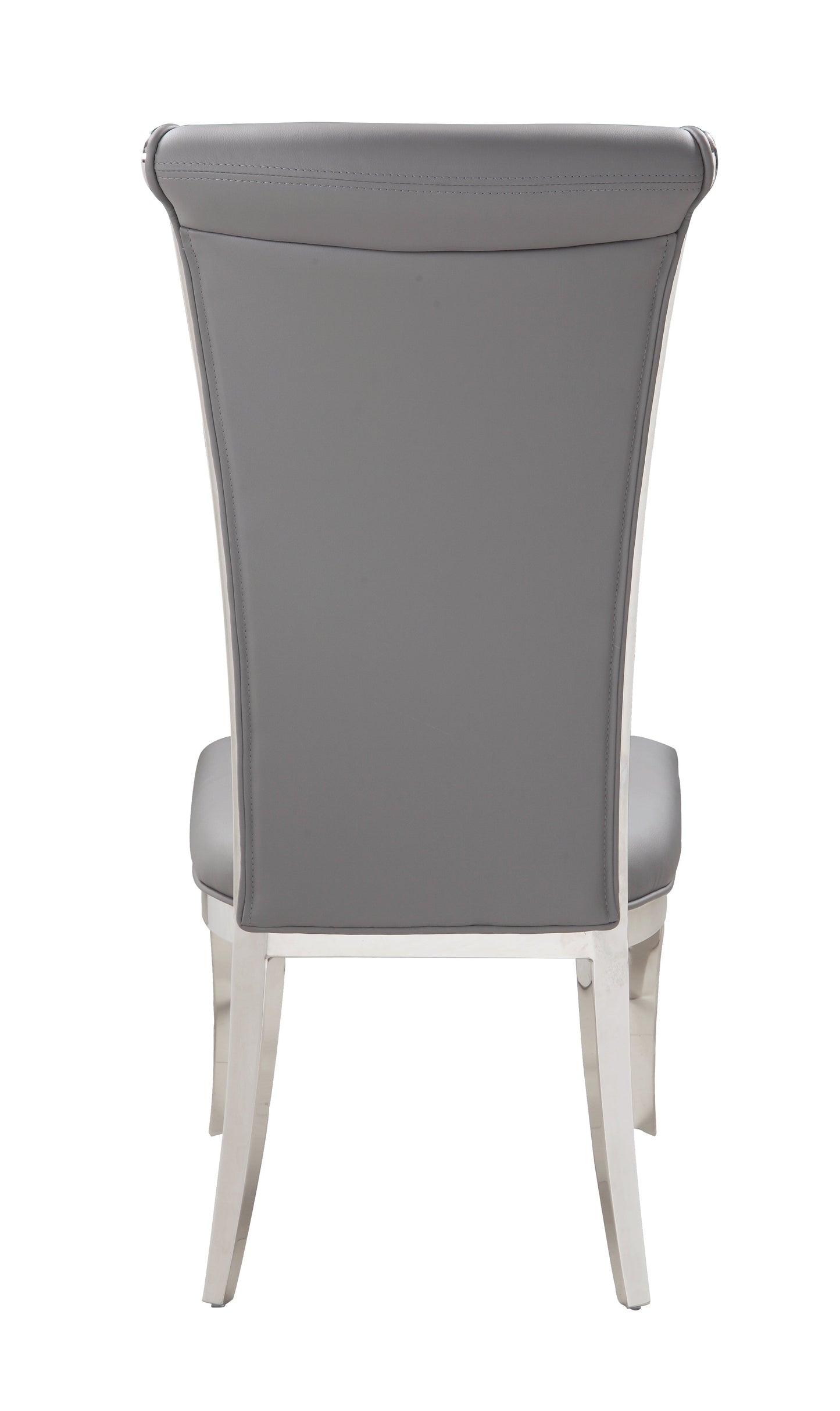 Contemporary High-Back Side Chair - 2 per box | Chintaly - JOY-SC-GRY-PU