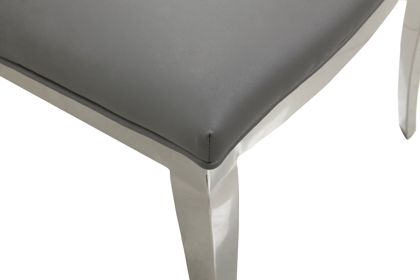 Contemporary High-Back Side Chair - 2 per box | Chintaly - JOY-SC-GRY-PU