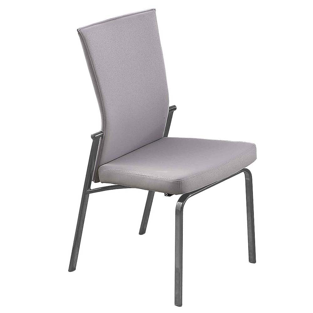 Motion-Back Side Chair w/ Graphite Steel Frame - 2 per box | Chintaly - MOLLY-SC-BKC-GRY