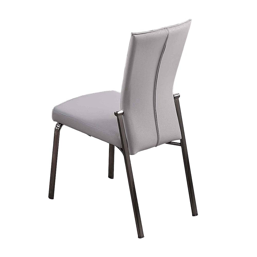 Motion-Back Side Chair w/ Graphite Steel Frame - 2 per box | Chintaly - MOLLY-SC-BKC-GRY
