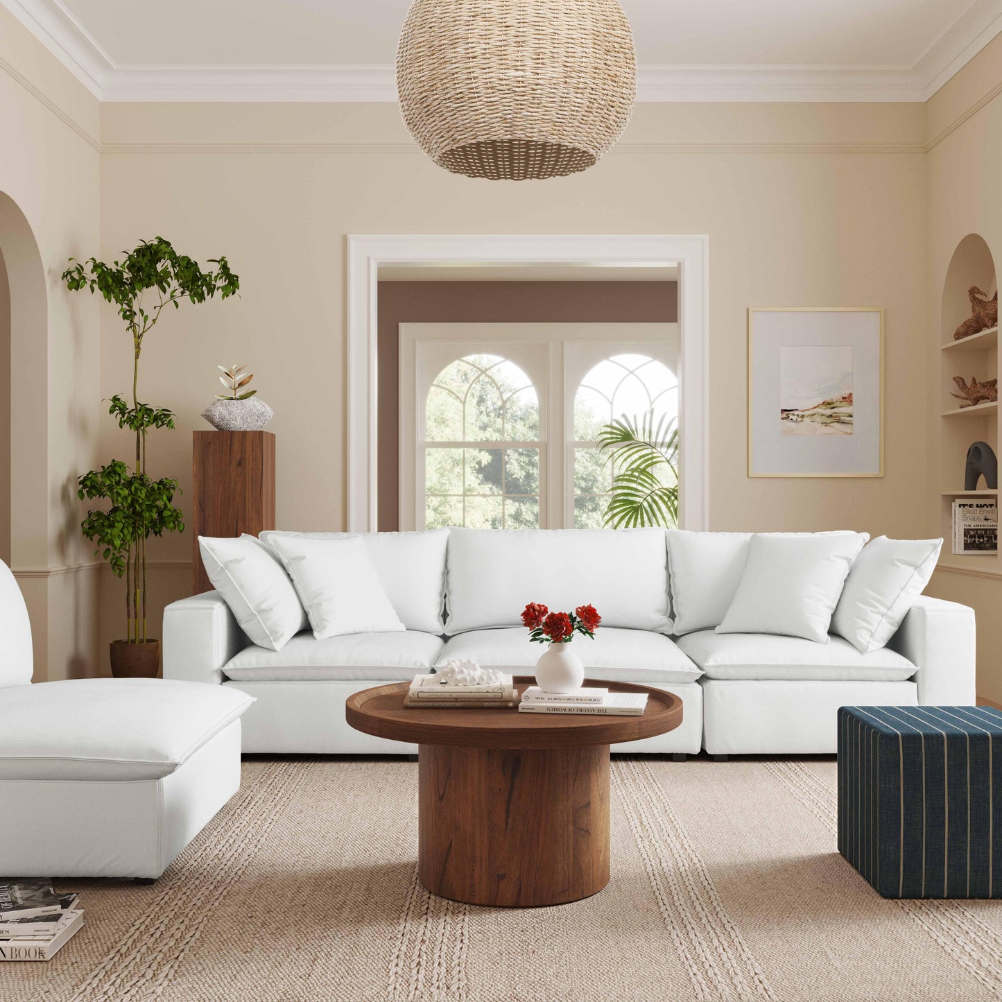 Cali Performance Fabric Modular 4-Piece Sectional
