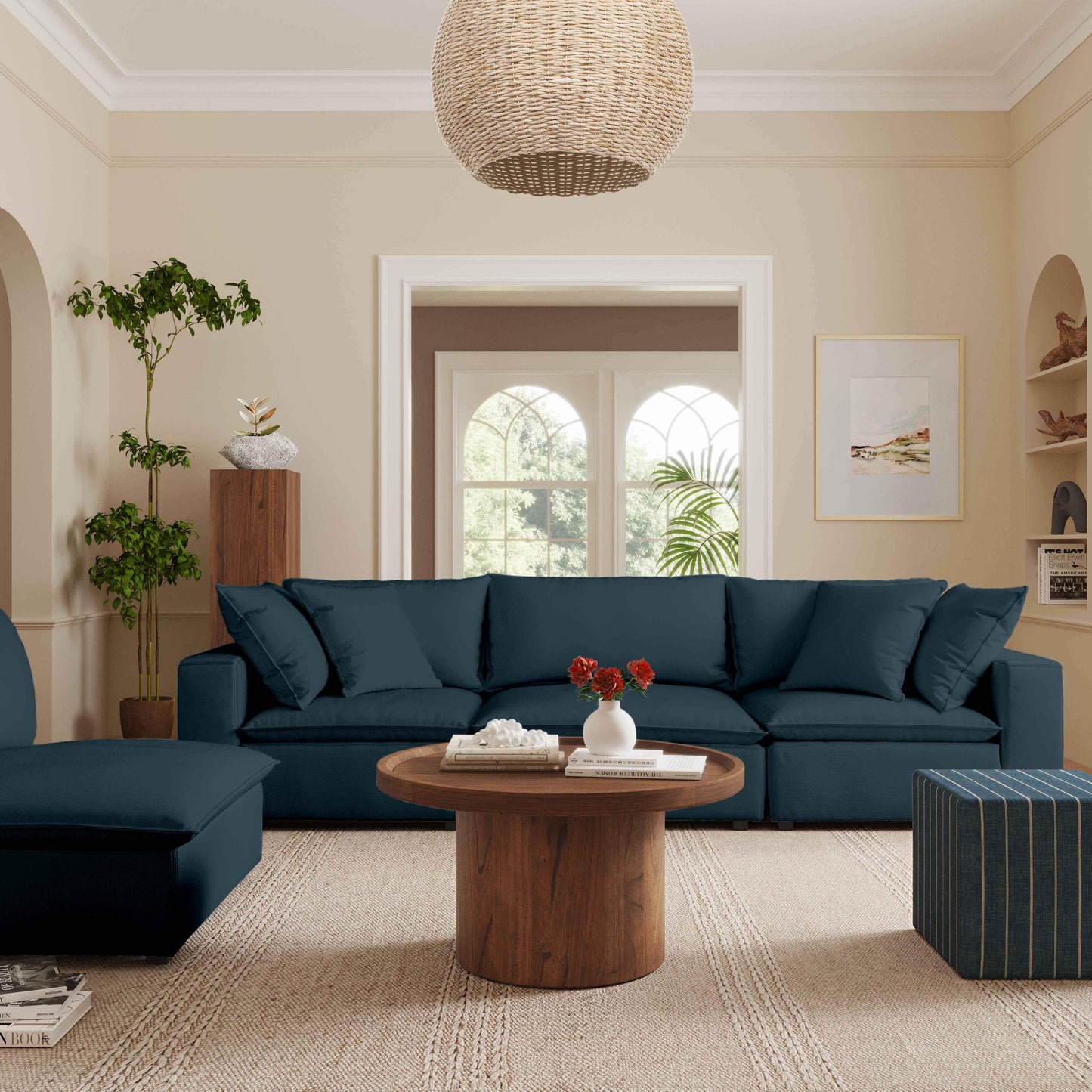 Cali Performance Fabric Modular 4-Piece Sectional