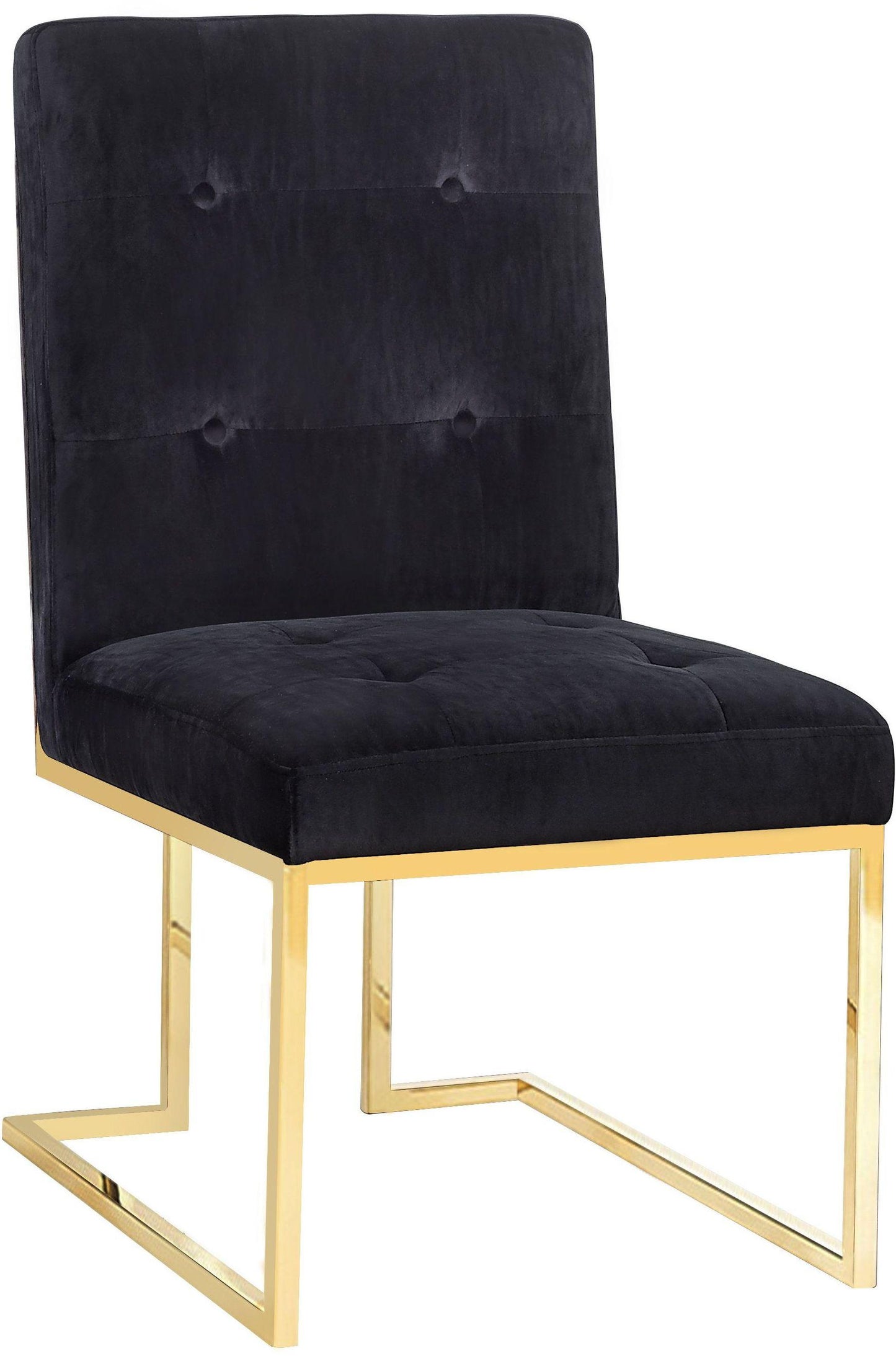 Akiko Black Velvet Chair - Set of 2