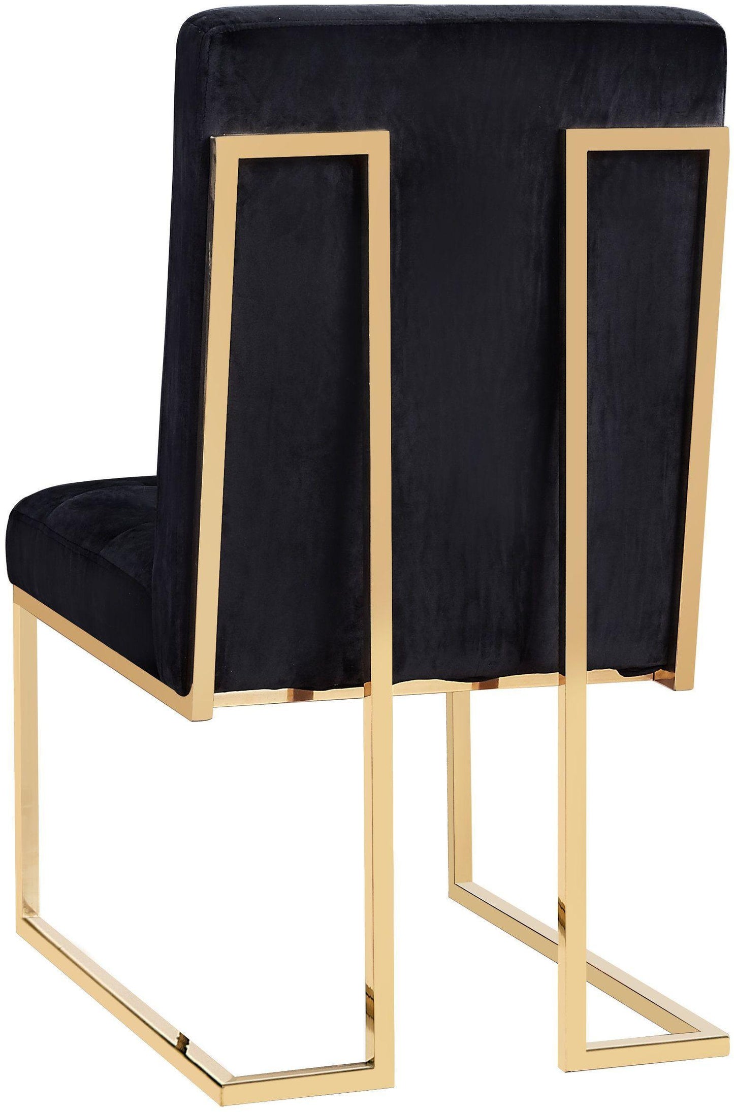 Akiko Black Velvet Chair - Set of 2