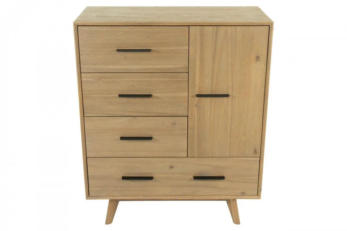 Modrest Claire Contemporary Natural Light Mocha Acacia Chest Vgwdwin-Tb04D01-Chest