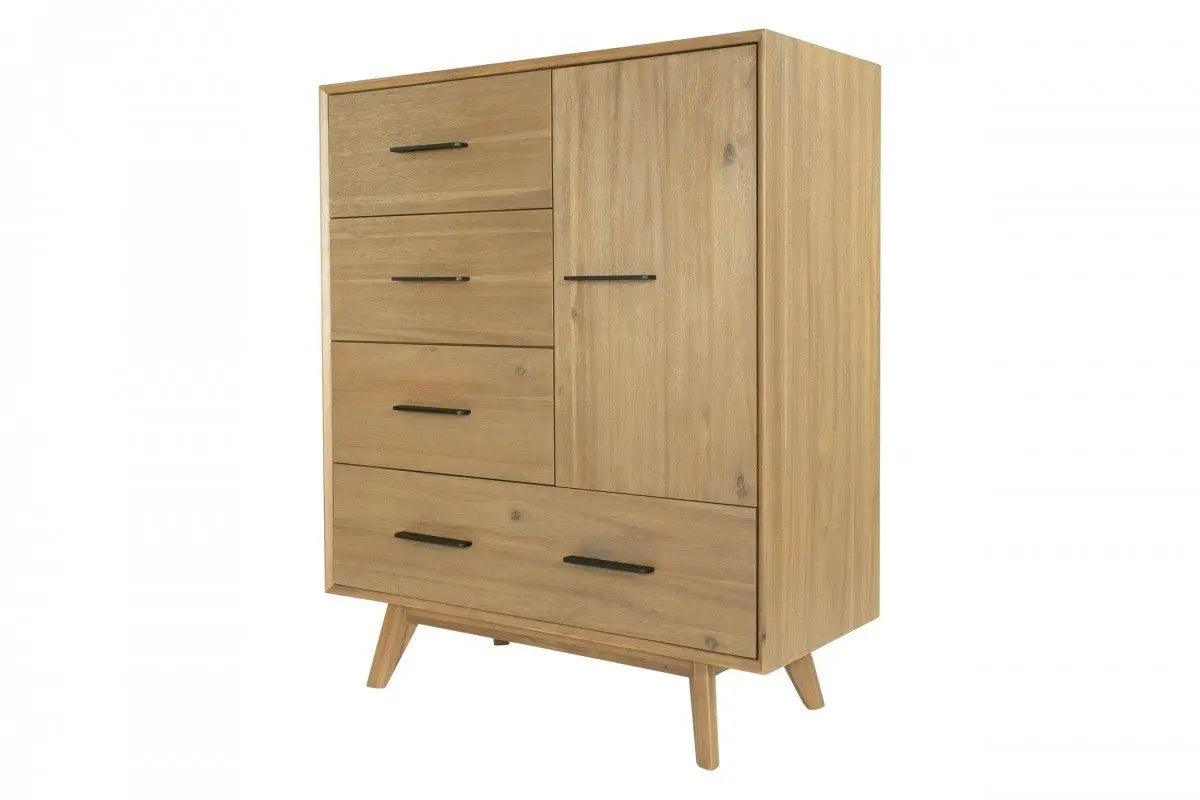 Modrest Claire Contemporary Natural Light Mocha Acacia Chest Vgwdwin-Tb04D01-Chest