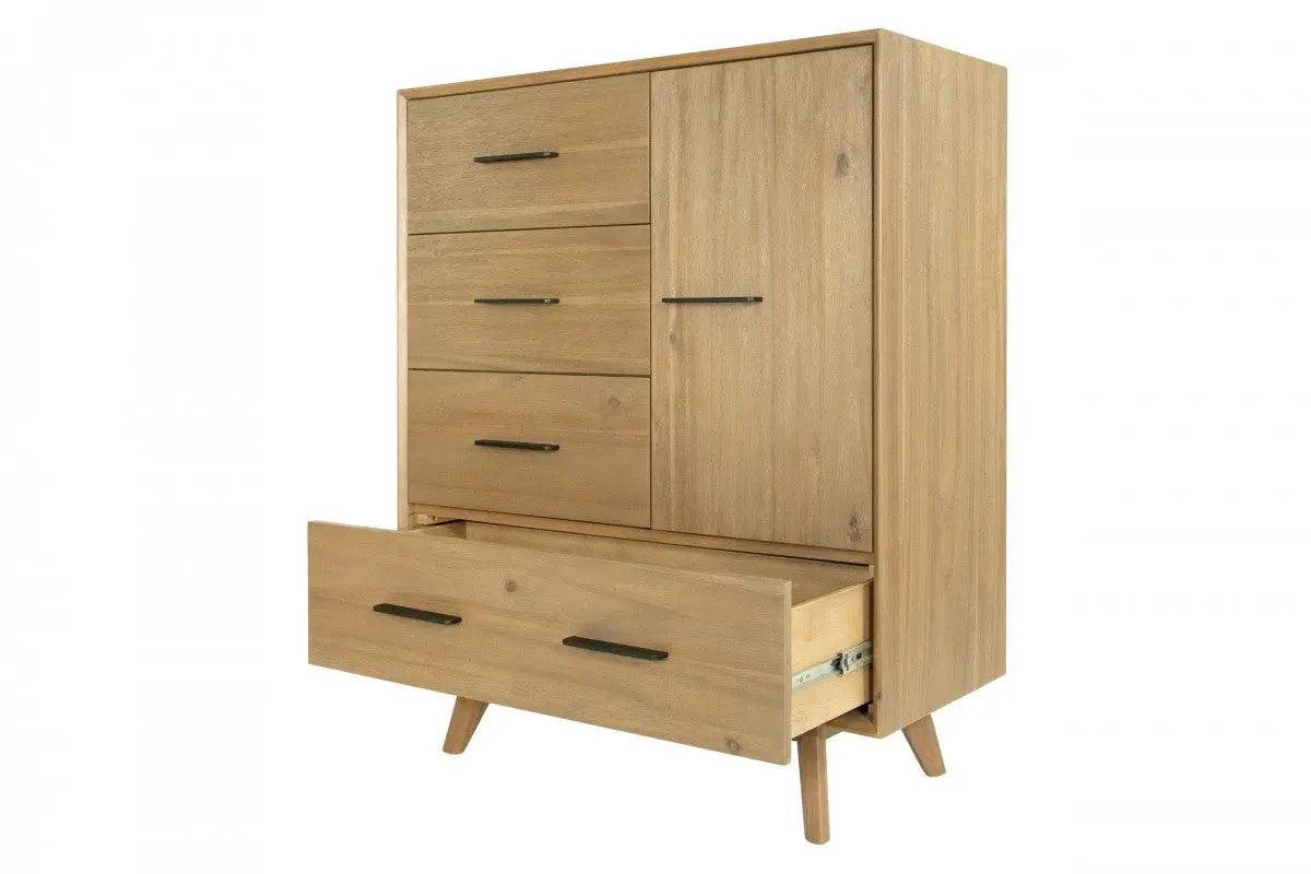 Modrest Claire Contemporary Natural Light Mocha Acacia Chest Vgwdwin-Tb04D01-Chest