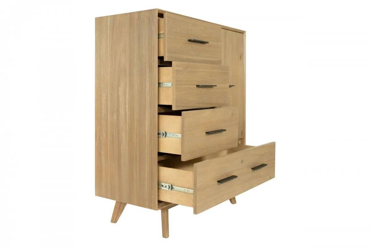 Modrest Claire Contemporary Natural Light Mocha Acacia Chest Vgwdwin-Tb04D01-Chest