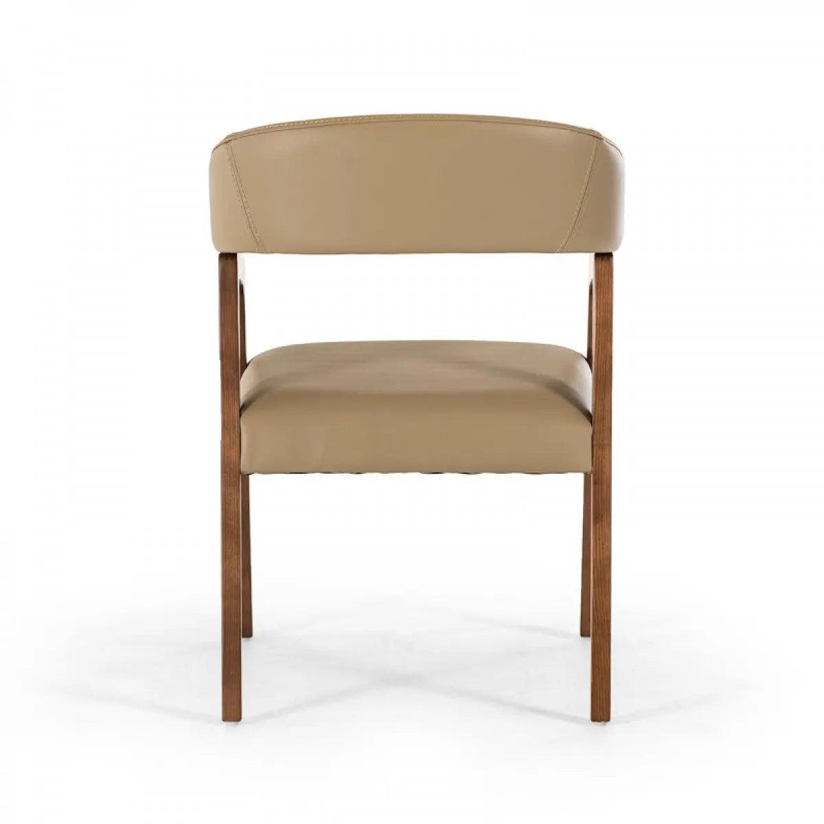 Modrest Clive Taupe & Walnut Dining Chair Vgcsch-1560