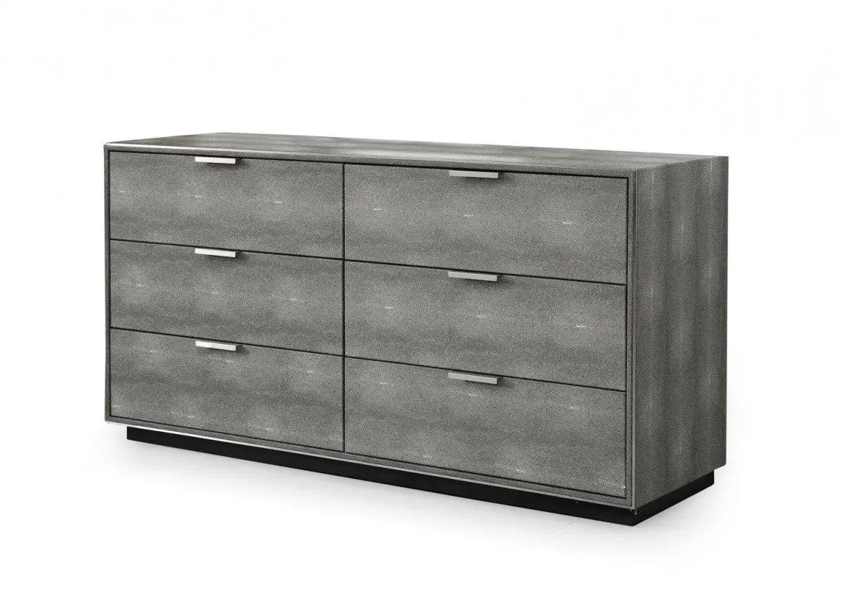 Modrest Dynasty Modern Shagreen Dresser Vgvcj2108-D-Gry-Drs