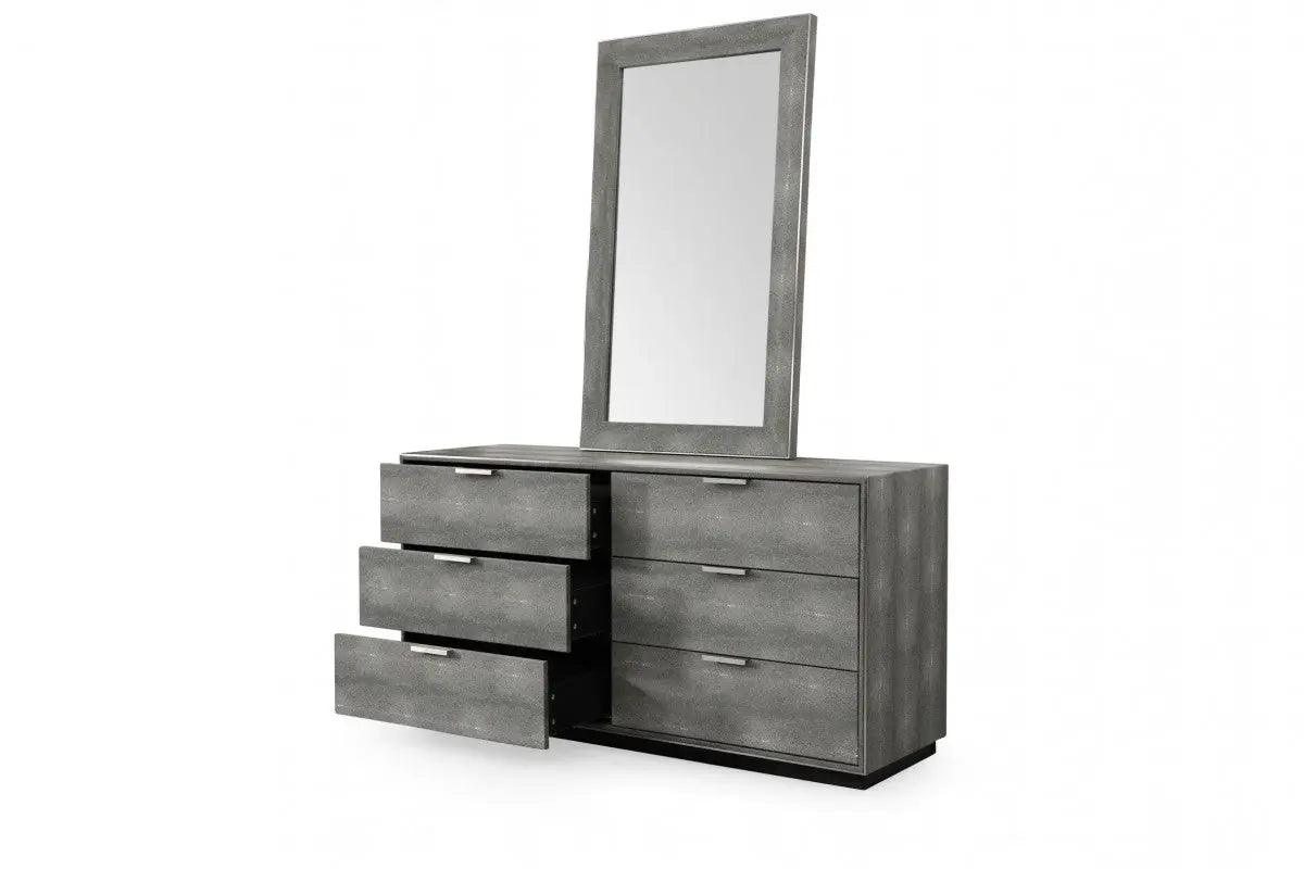 Modrest Dynasty Modern Shagreen Dresser Vgvcj2108-D-Gry-Drs