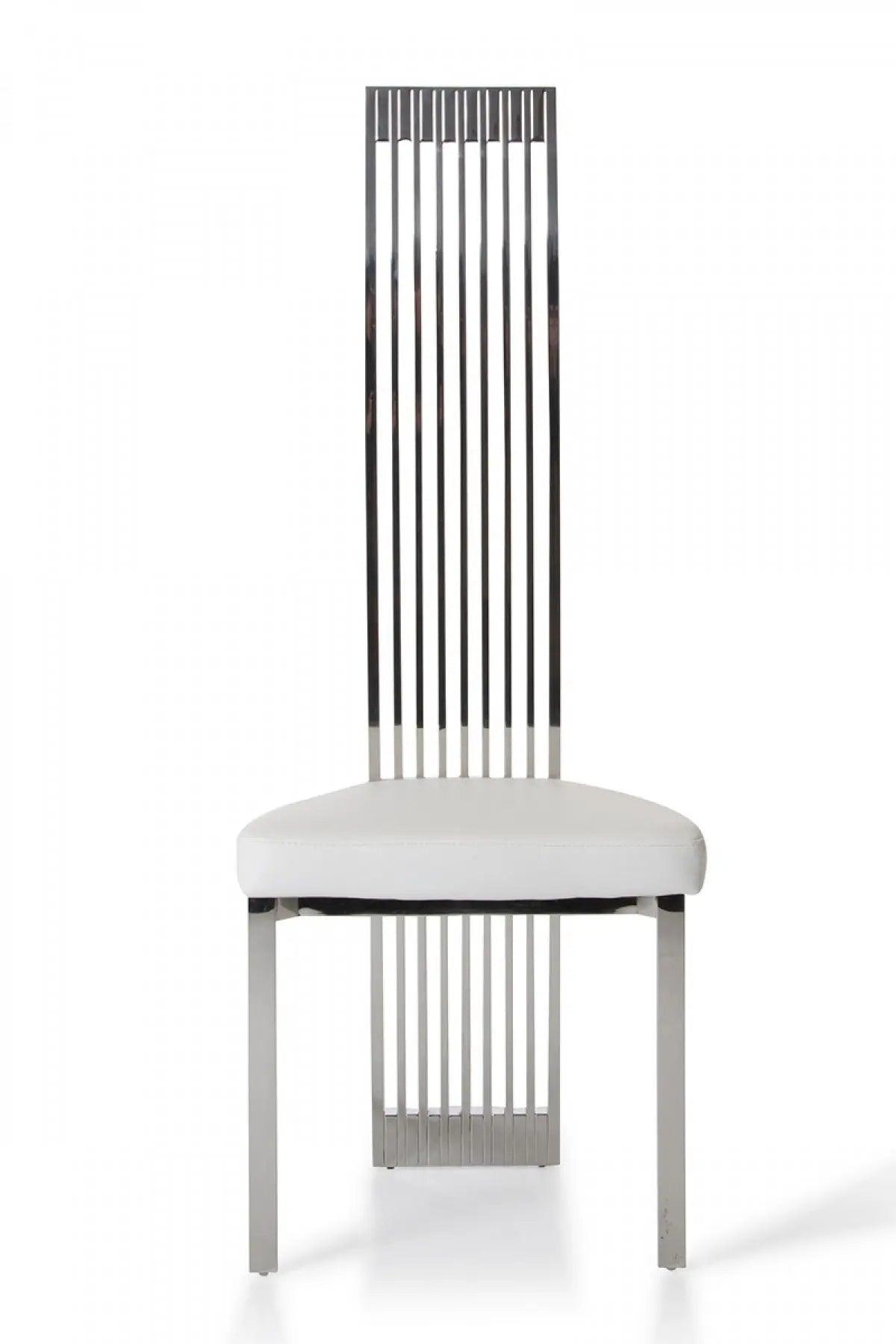Modrest Elise Modern White Leatherette Dining Chair Vgvcb8372-Wht