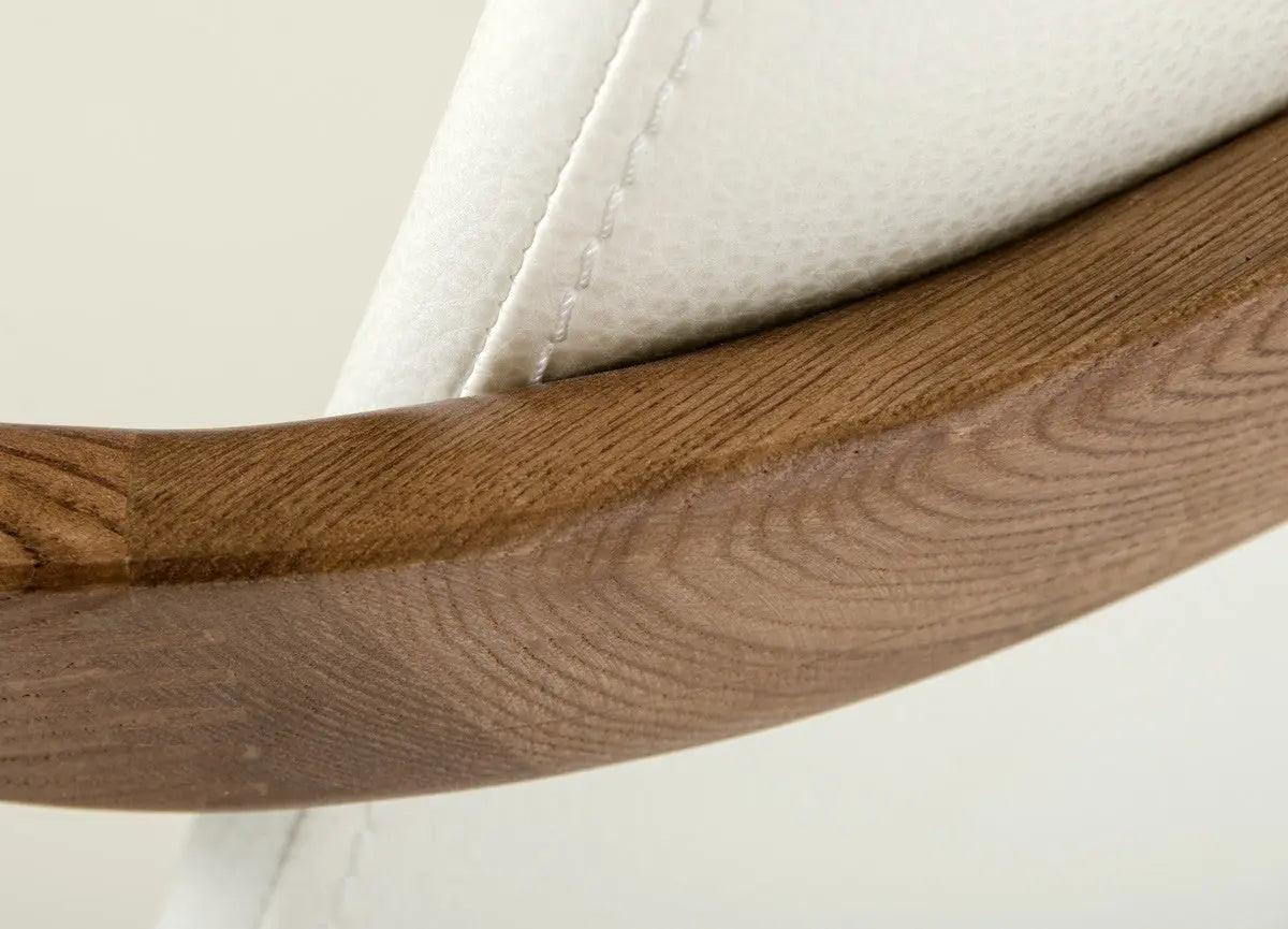 Modrest Falcon Modern Walnut And Cream Dining Chair Vgcsch-13068