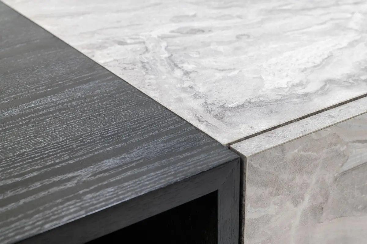 Nova Domus Maranello Modern Grey Wash & Faux Marble Chest Vgmamqt-S25-Br-121-Gry-Chest