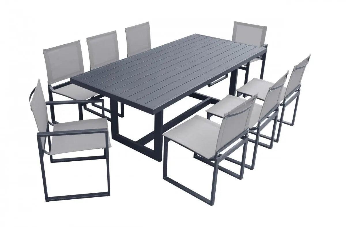 VIG Furniture - Renava Wake Modern Dark Charcoal Outdoor Dining Table - VGGEMONTALK-CH-GRY-2