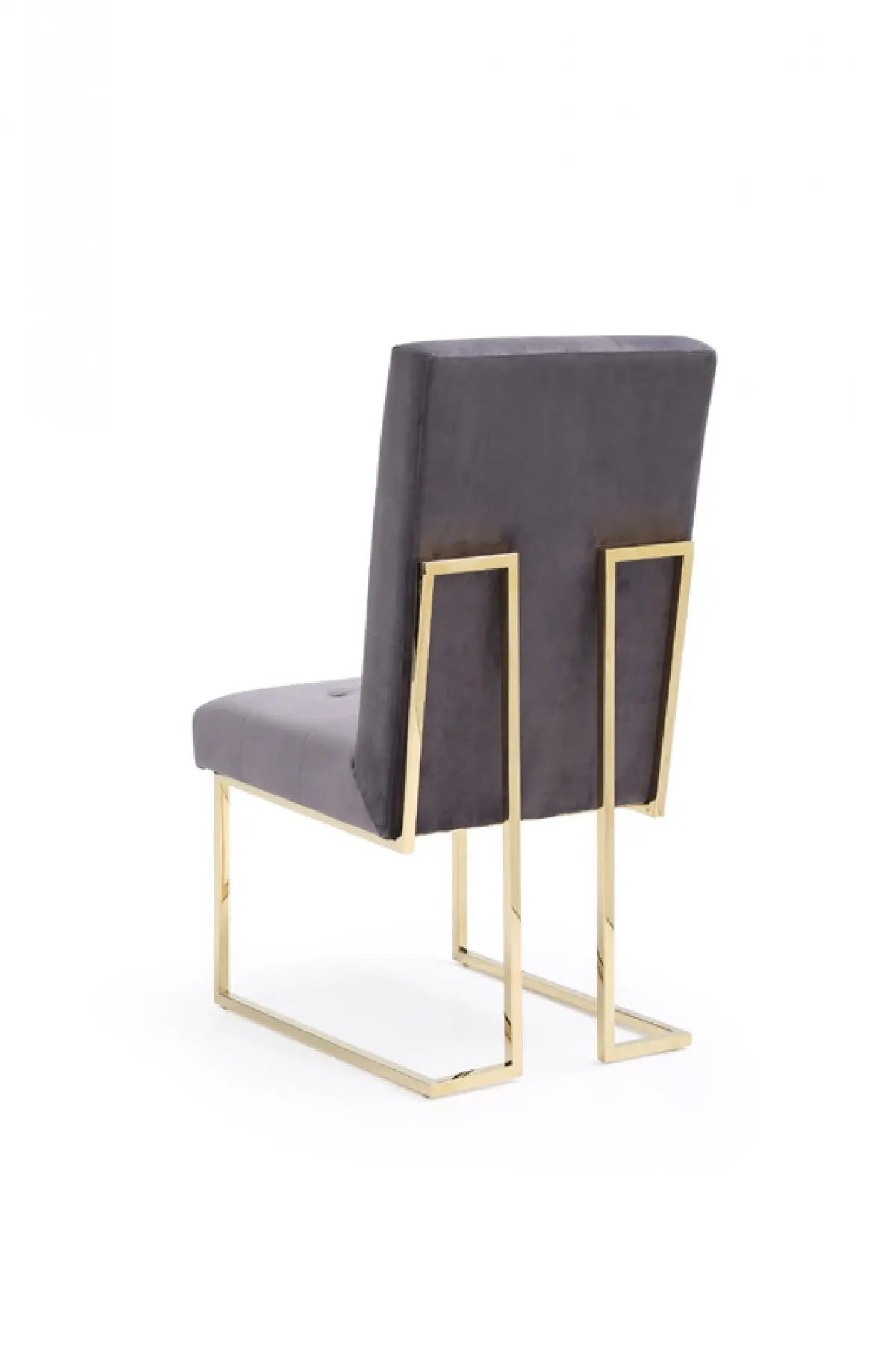 Modrest Legend Modern Grey Fabric & Gold Dining Chair (Set Of 2) Vgvcb012-Grygld