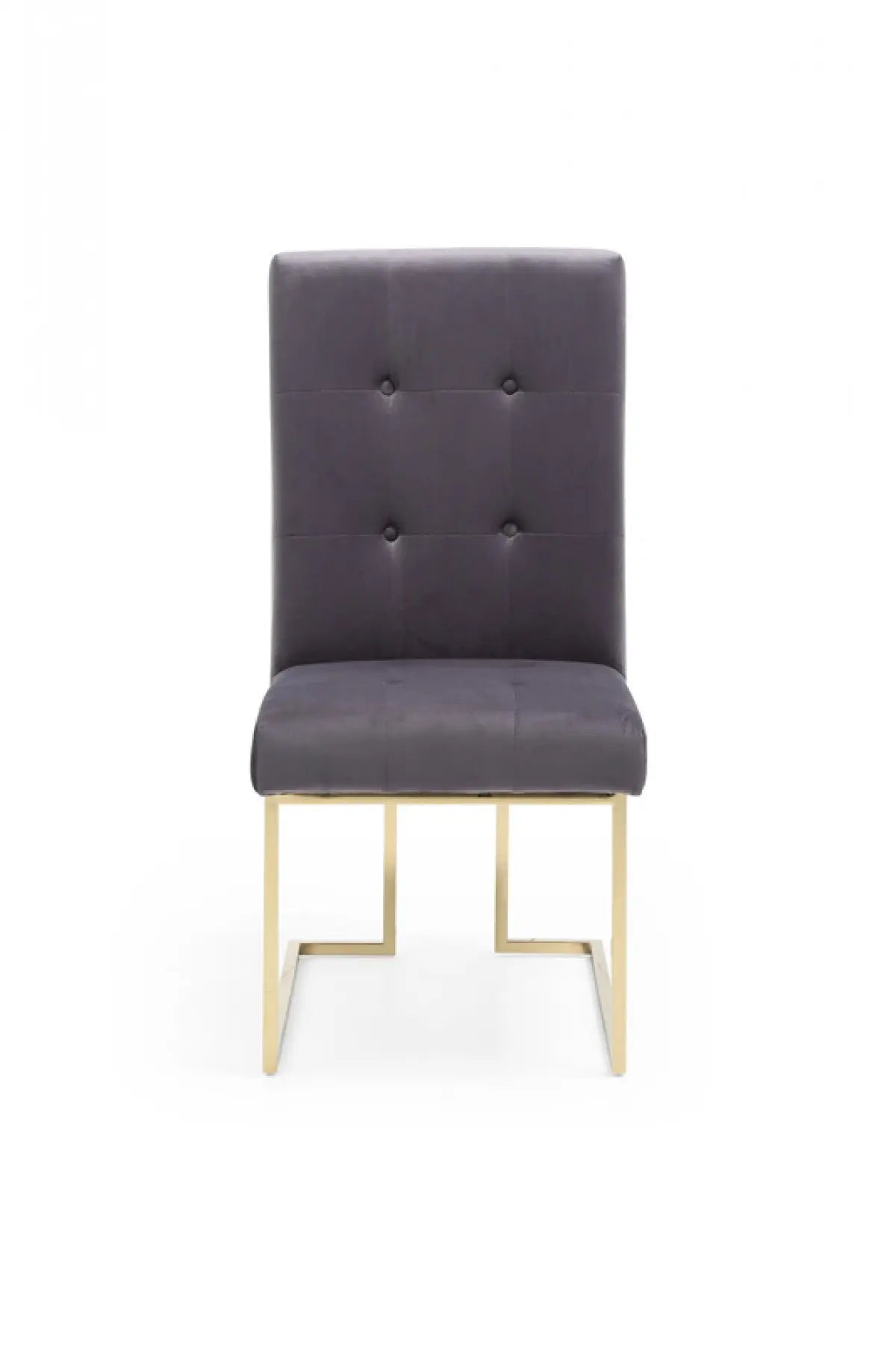 Modrest Legend Modern Grey Fabric & Gold Dining Chair (Set Of 2) Vgvcb012-Grygld