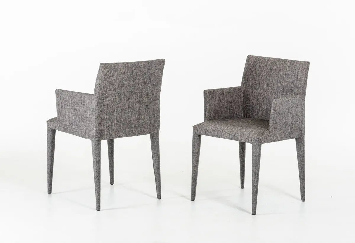 Modrest Medford Modern Grey Fabric Dining Chair (Set Of 2) Vgeumc-8219Ch-A