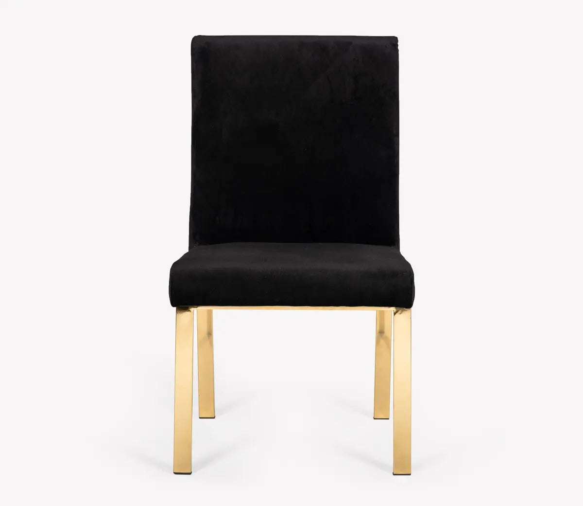 Modrest Reba Modern Black Velvet & Gold Dining Chair (Set Of 2) Vgvcb0258G-Blk