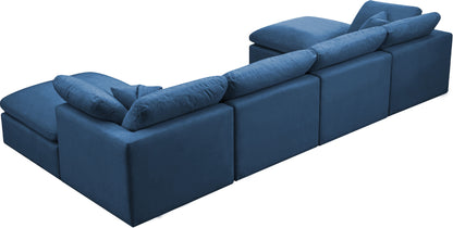 Plush - Cloud Modular Sectional Standart 6 Piece - Navy - Fabric - Modern & Contemporary