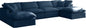 Plush - Cloud Modular Sectional Standart 6 Piece - Navy - Fabric - Modern & Contemporary