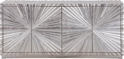 Silverton Sideboard Buffet in Silver Leaf Finish – Elegant Storage for Dining Rooms
