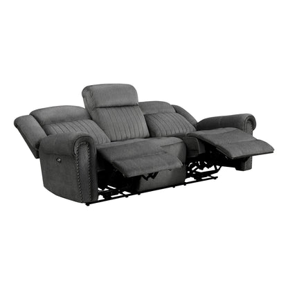 Brennen Charcoal Power Double Reclining Sofa