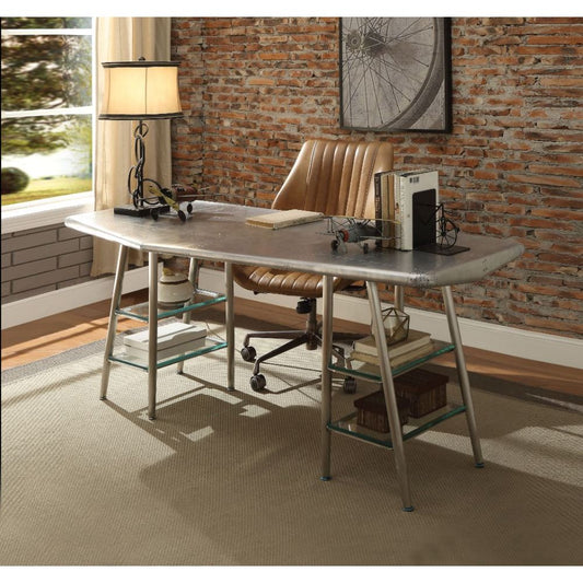 Brancaster Executive Writing Desk 92790 Aluminum | Acme
