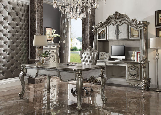 Versailles Executive Writing Desk 92820 Antique Platinum Finish | Acme