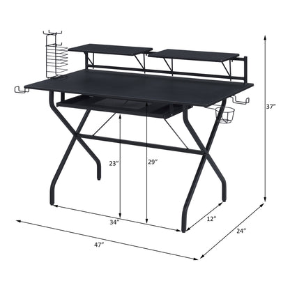 Hartman Gaming Desk 92870 Black Finish | Acme